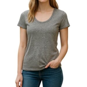 AMERICAN EAGLE Favourite Tee Grey Slub Space Dye XS